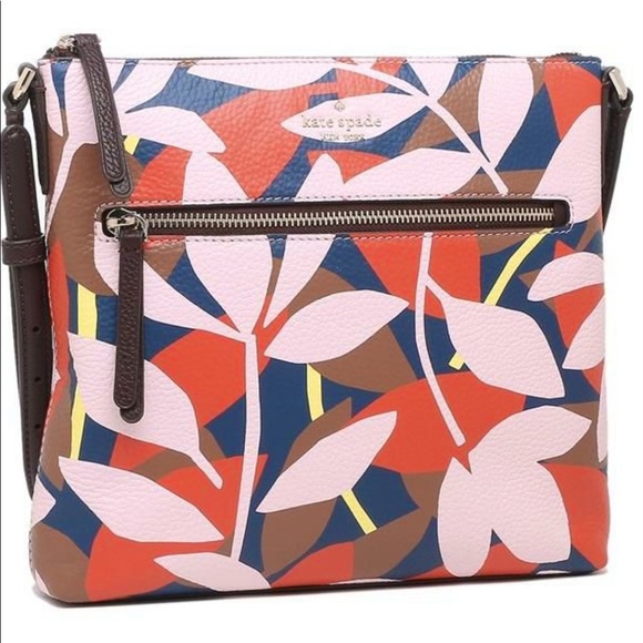 Kate Spade jackson tropical toss top zip crossbody - Picture 9 of 12